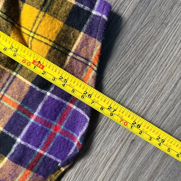 L.L. Bean Women's Scotch Plaid Flannel Shirt - Orange/Purple - Picture 5 of 5